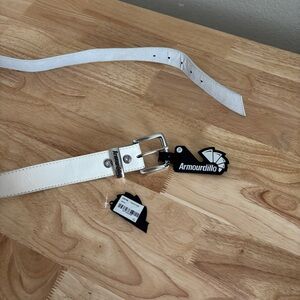 White Women's Belt Leather XL